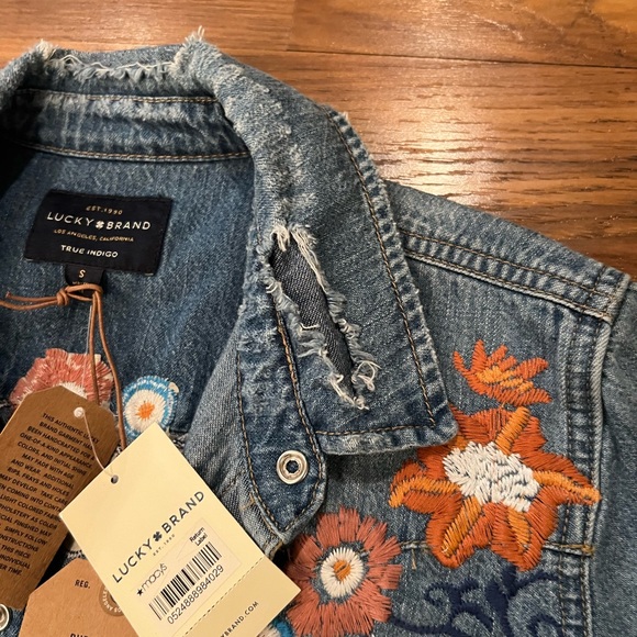 lucky brand Denim top small western wear BRAND NEW - Picture 4 of 6